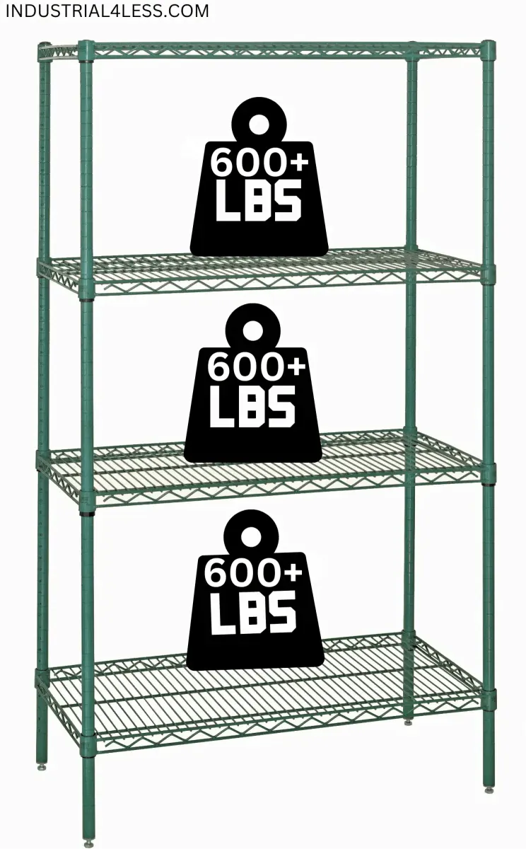2430G | 24" x 30" Green Epoxy Shelving Unit