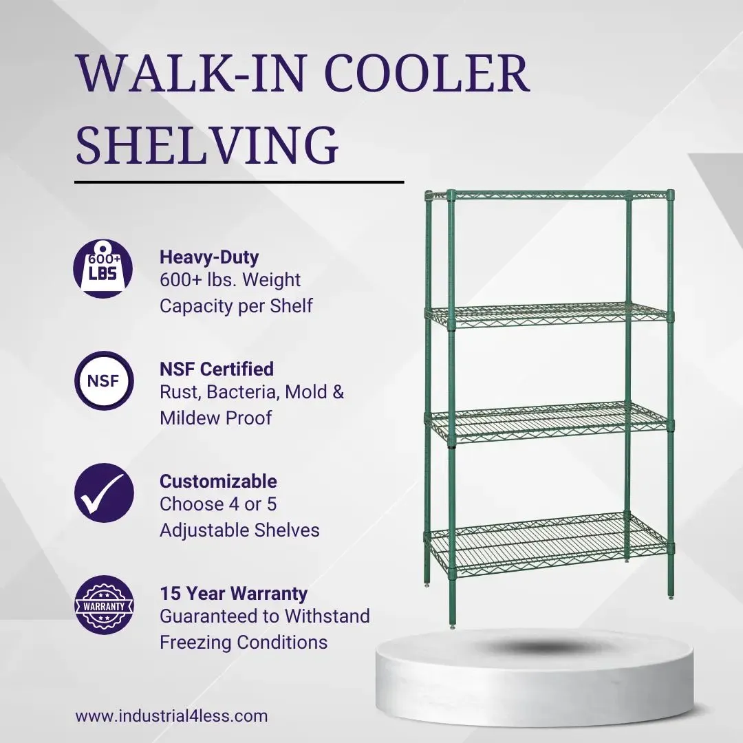 24" x 54" Walk In Cooler and Freezer Wire Shelving Unit