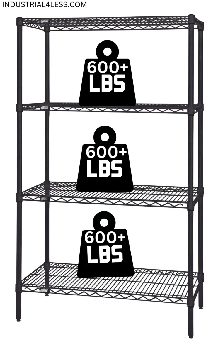 3660B | 36" x 60" Black Epoxy Shelving Unit