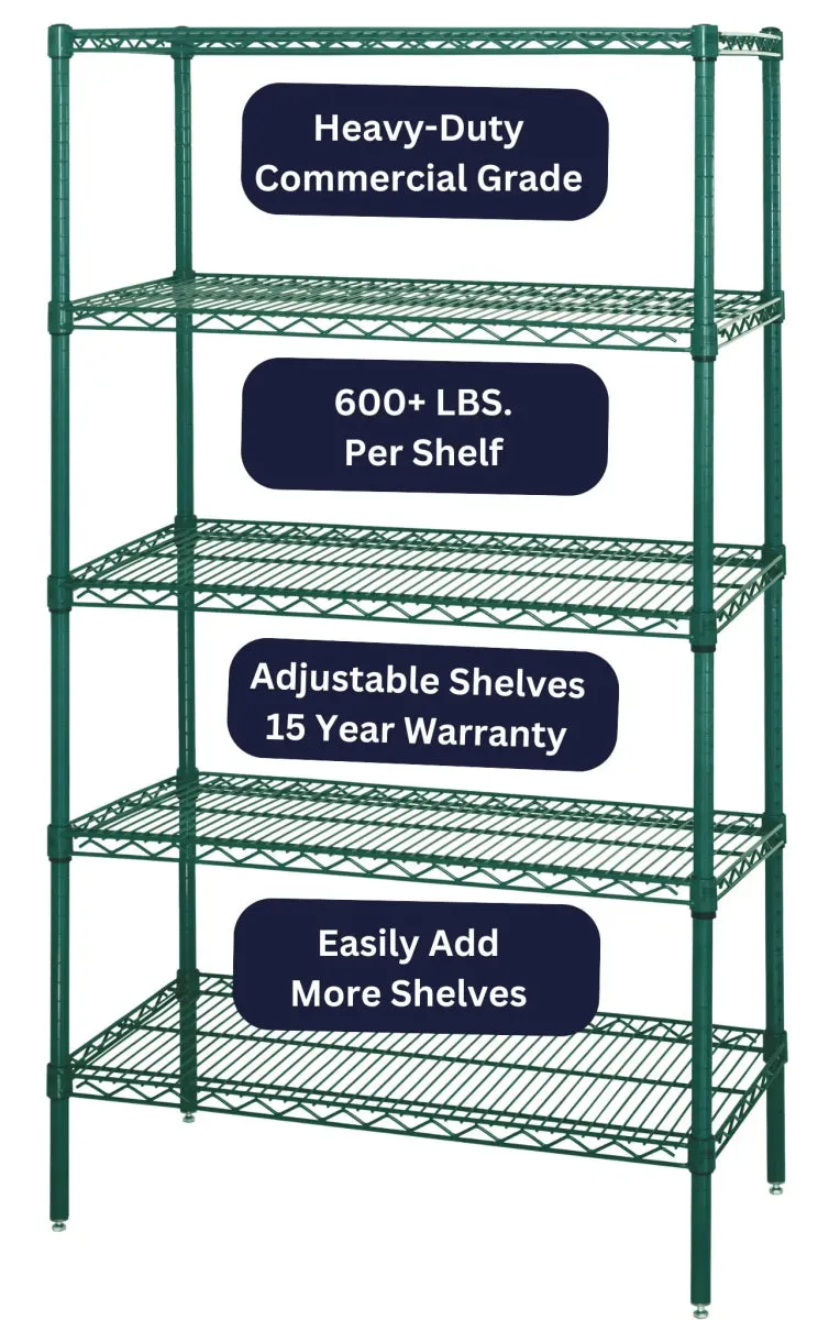 36" x 72" Epoxy Wire Shelving Unit