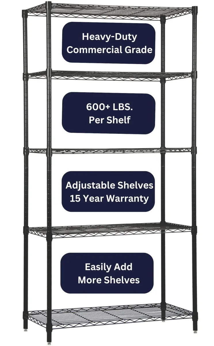 36" x 72" Epoxy Wire Shelving Unit