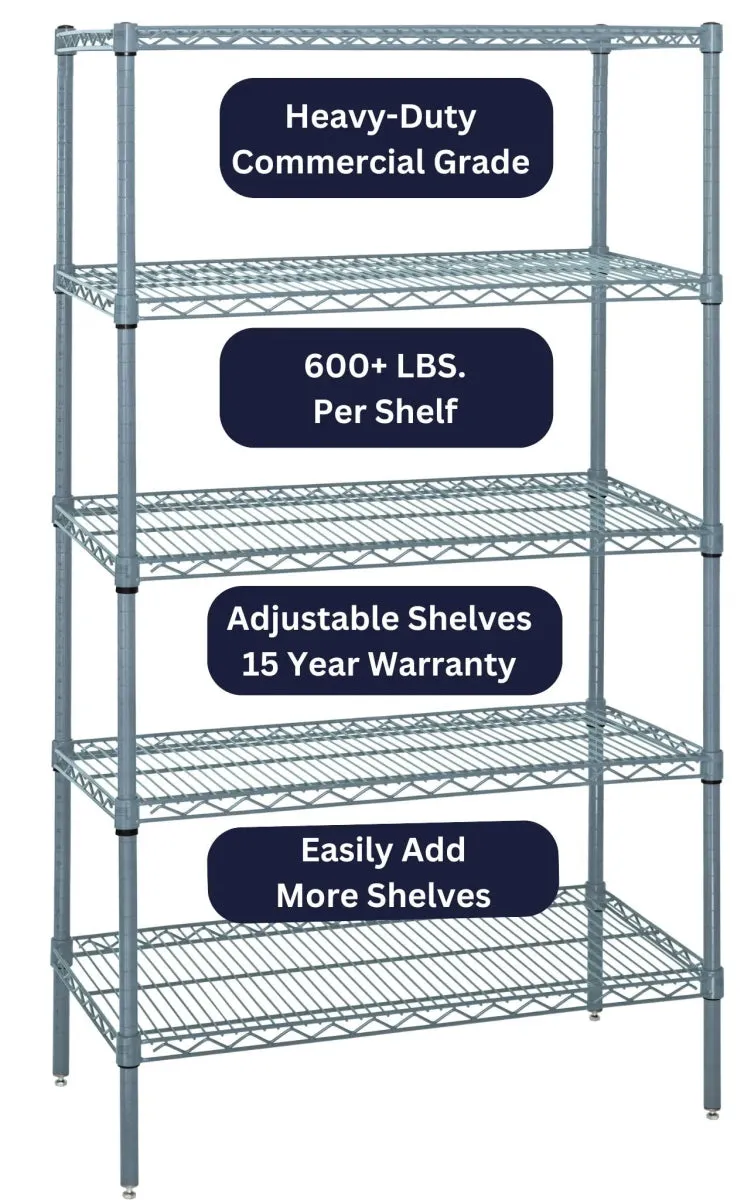 36" x 72" Epoxy Wire Shelving Unit