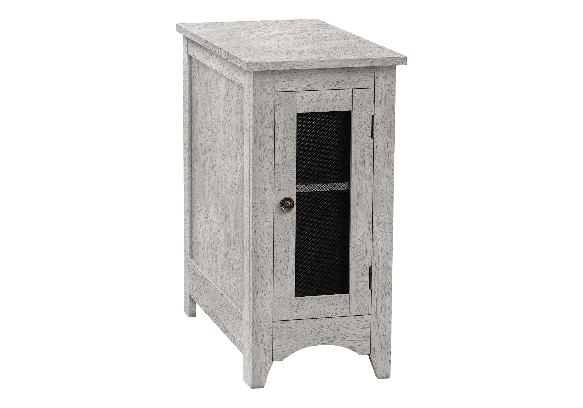 Accent Table, End, Side Table, Narrow, Nightstand, Bedroom, Lamp, Storage, Grey Veneer, Transitional
