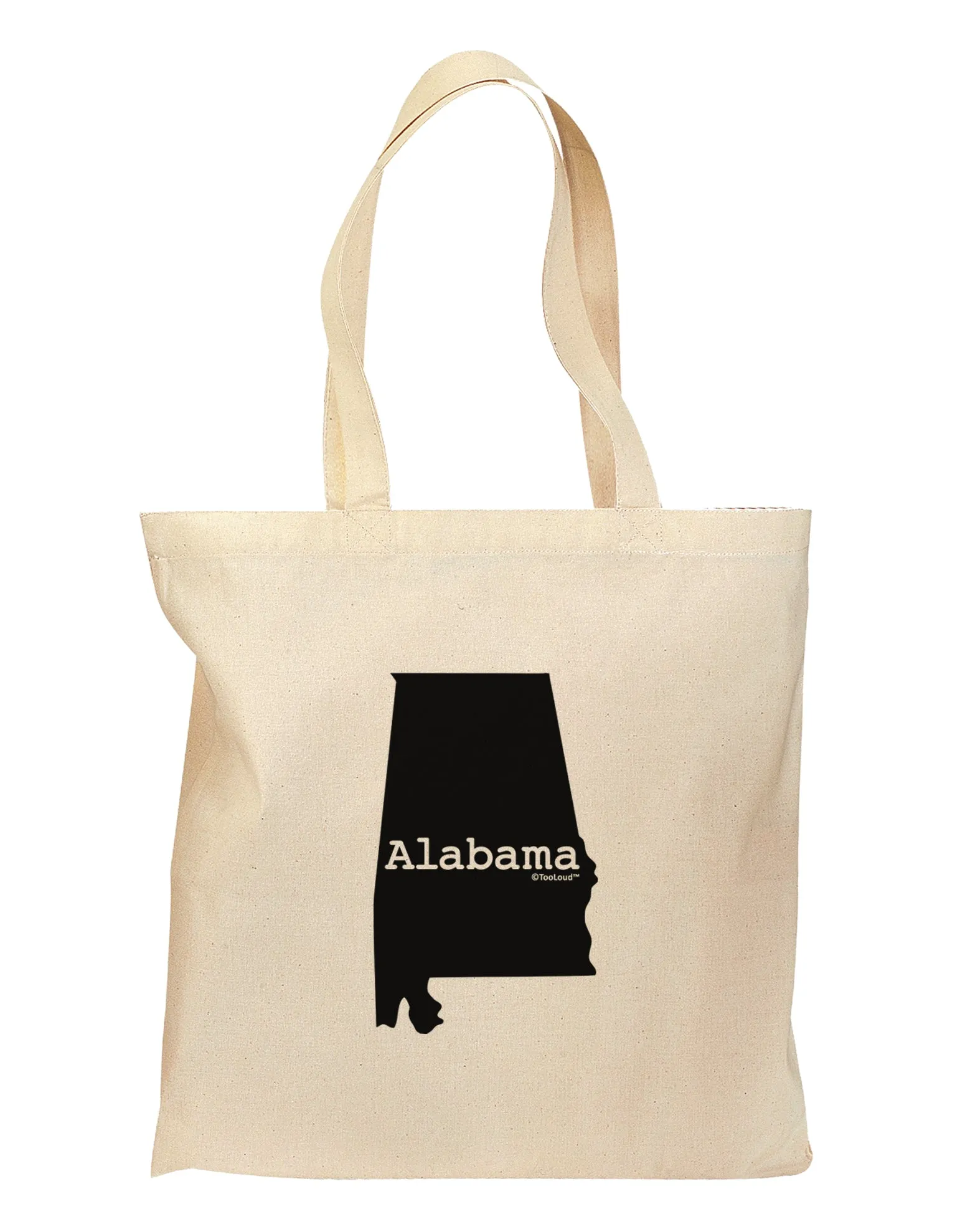 Alabama - United States Shape Grocery Tote Bag by TooLoud
