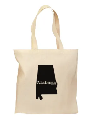 Alabama - United States Shape Grocery Tote Bag by TooLoud