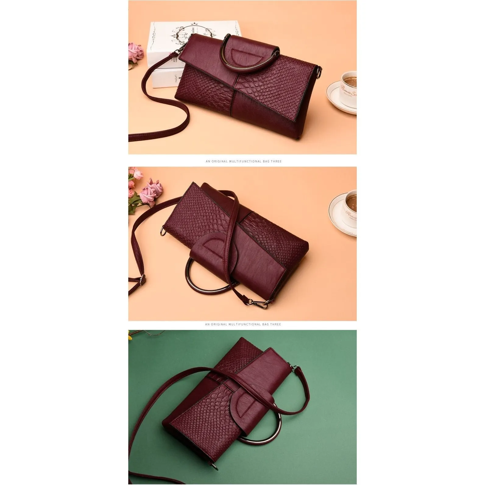 AlliLux Exotic Envelope Crossbody Clutch