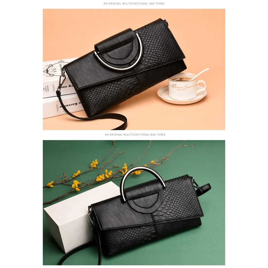 AlliLux Exotic Envelope Crossbody Clutch