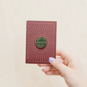 Alphabet Bags - Mince Pie Appreciation Society Enamel Pin