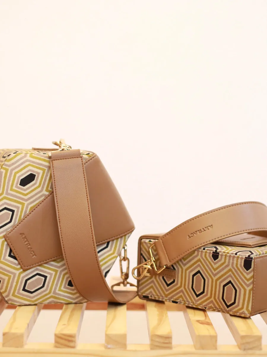 AXTRACT Honeycomb Edgebox - Rectangular Kutchi Handcrafted Bag