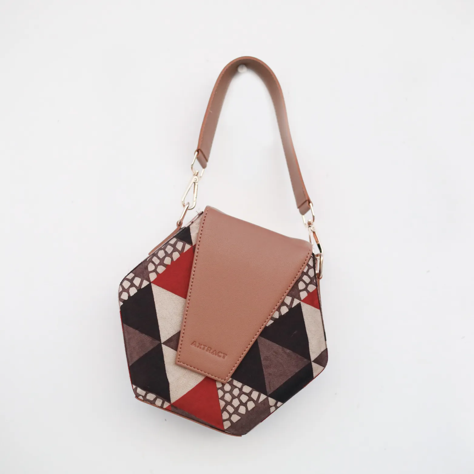 AXTRACT Honeycomb Hexbox - Hexagonal Kutchi Handcrafted Bag
