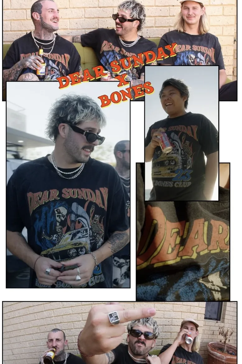 BILLY BONES CLUB DEAR SUNDAY TEE - WASHED BLACK