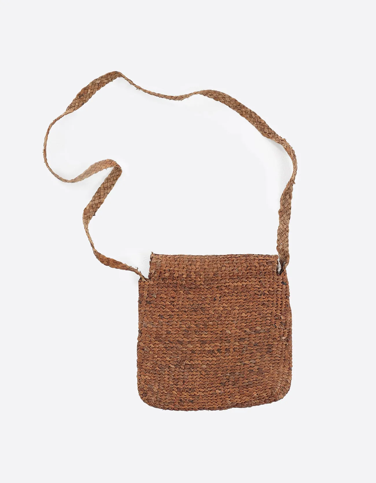Braided genuine leather bag