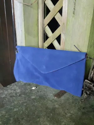 Elegant Brennan Suede Envelope Clutch Bag