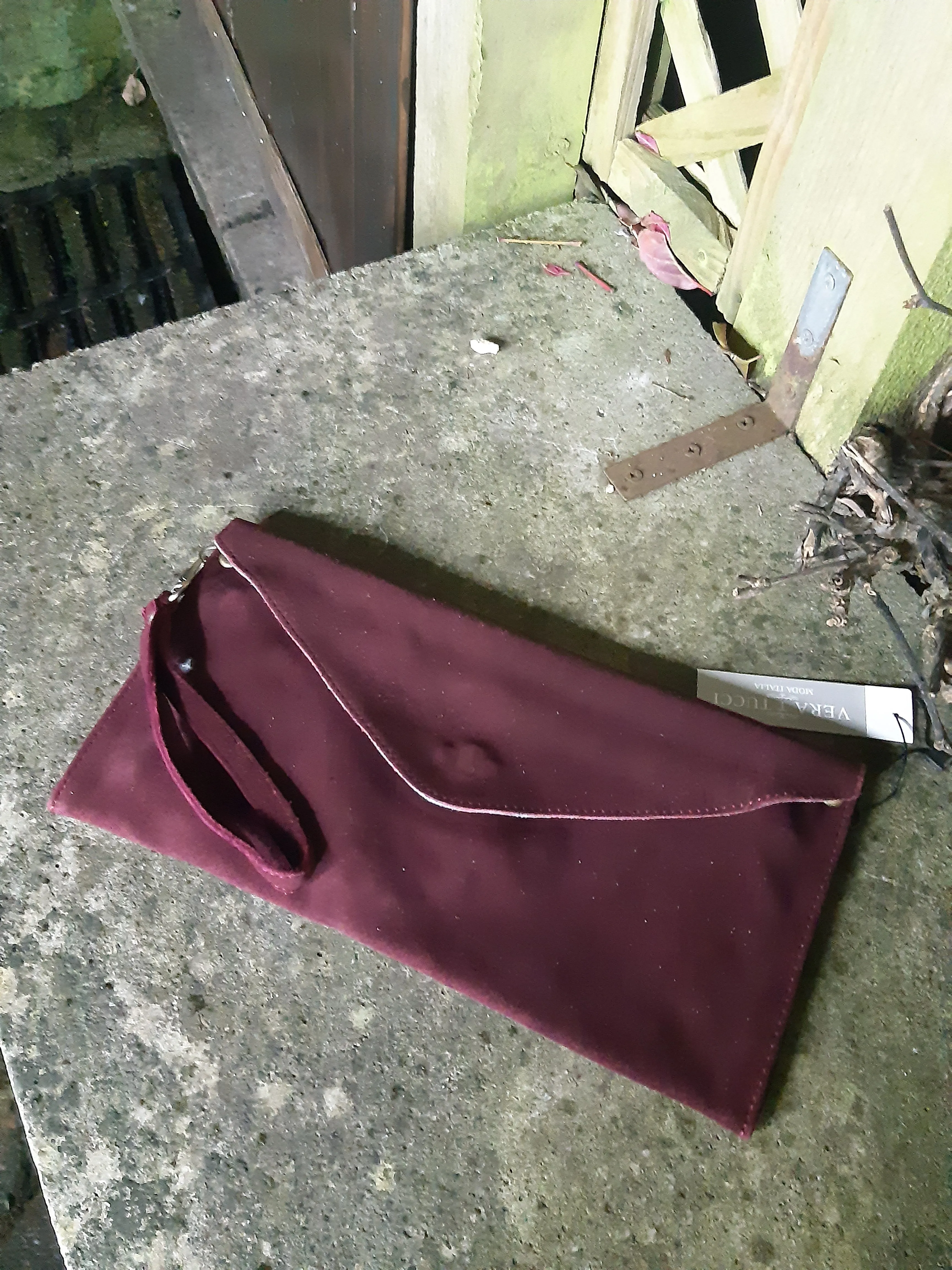Elegant Brennan Suede Envelope Clutch Bag