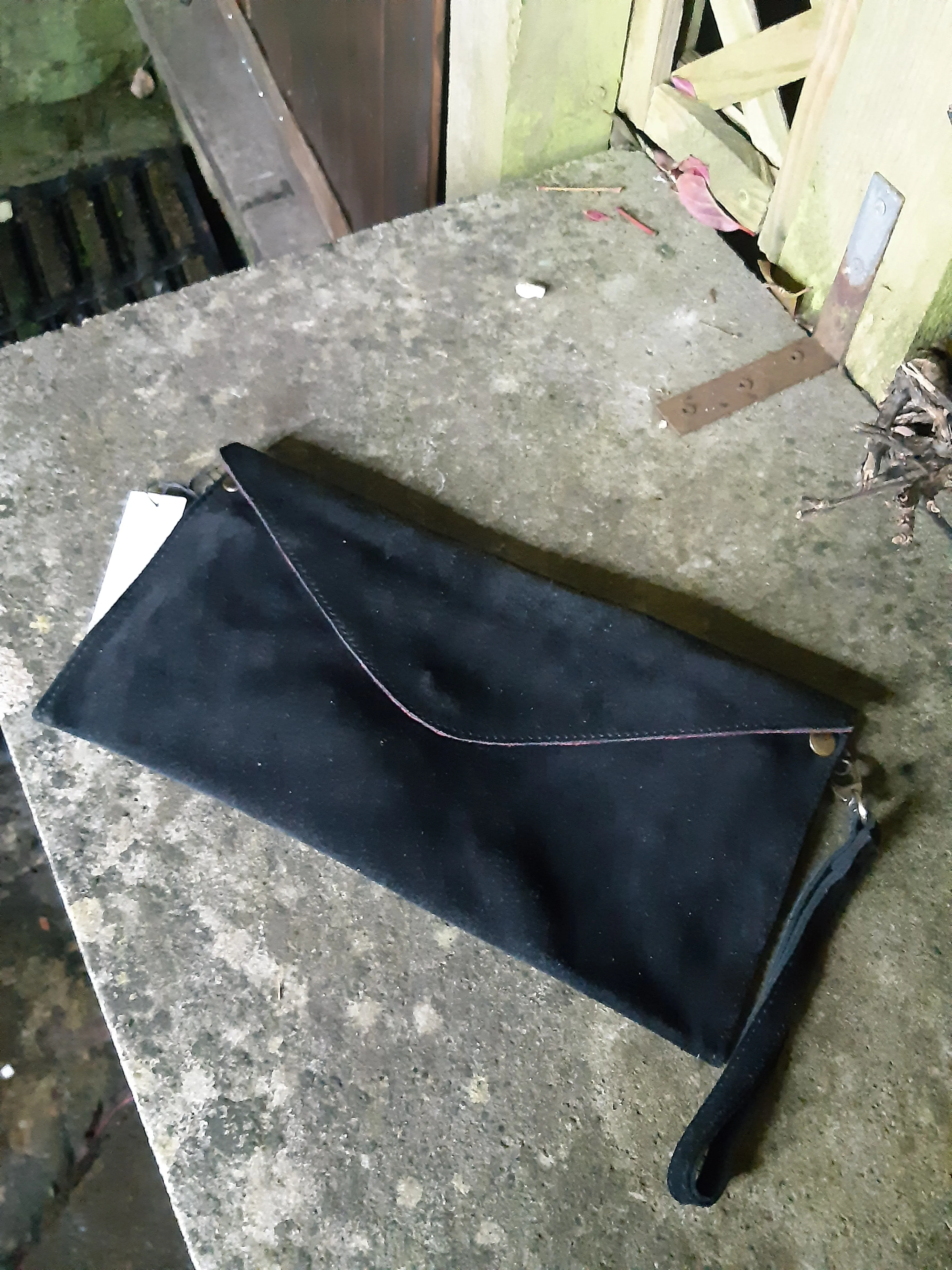 Elegant Brennan Suede Envelope Clutch Bag
