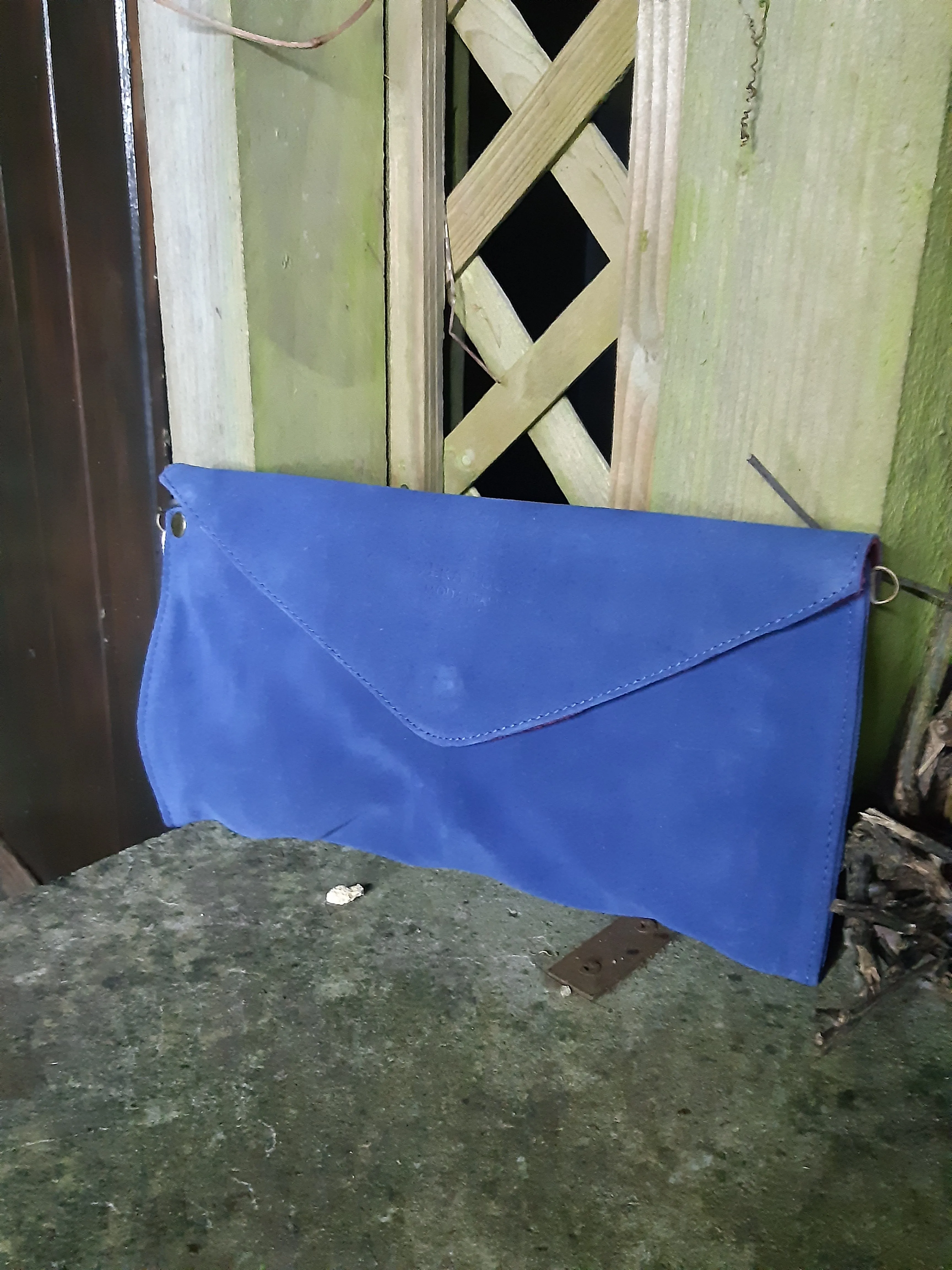 Elegant Brennan Suede Envelope Clutch Bag