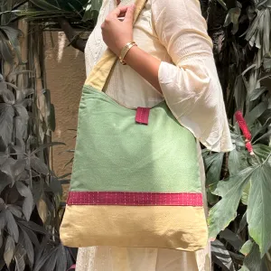 Canvas Tote Bag | Shoulder Bucket | Green