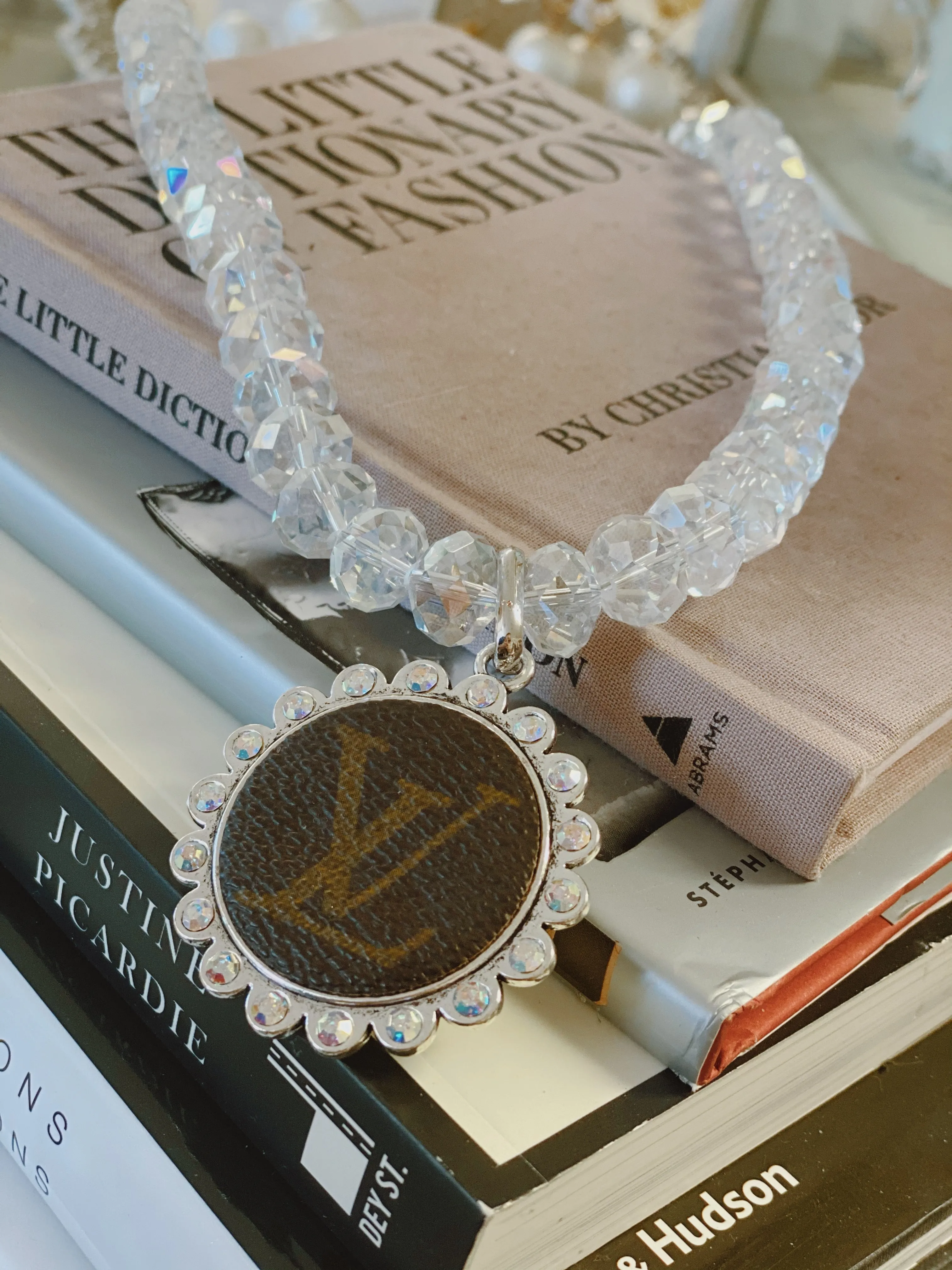 Date Night Upcycled LV Necklace