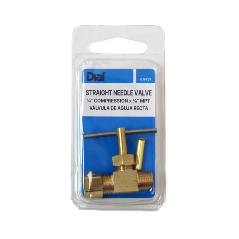 Dial CC Brass Straight Needle Valve