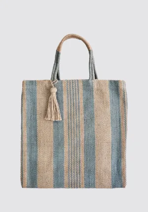 Dora Jute Tote Bag | Pale Green