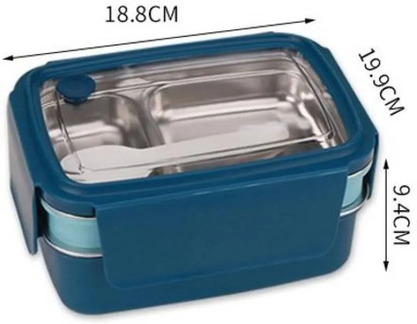 Double-Decker stainless steel Lunch Box 1300 ML