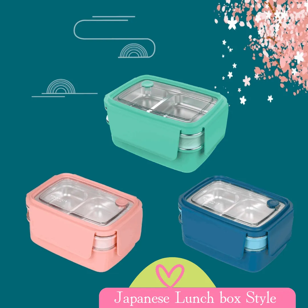 Double-Decker stainless steel Lunch Box 1300 ML