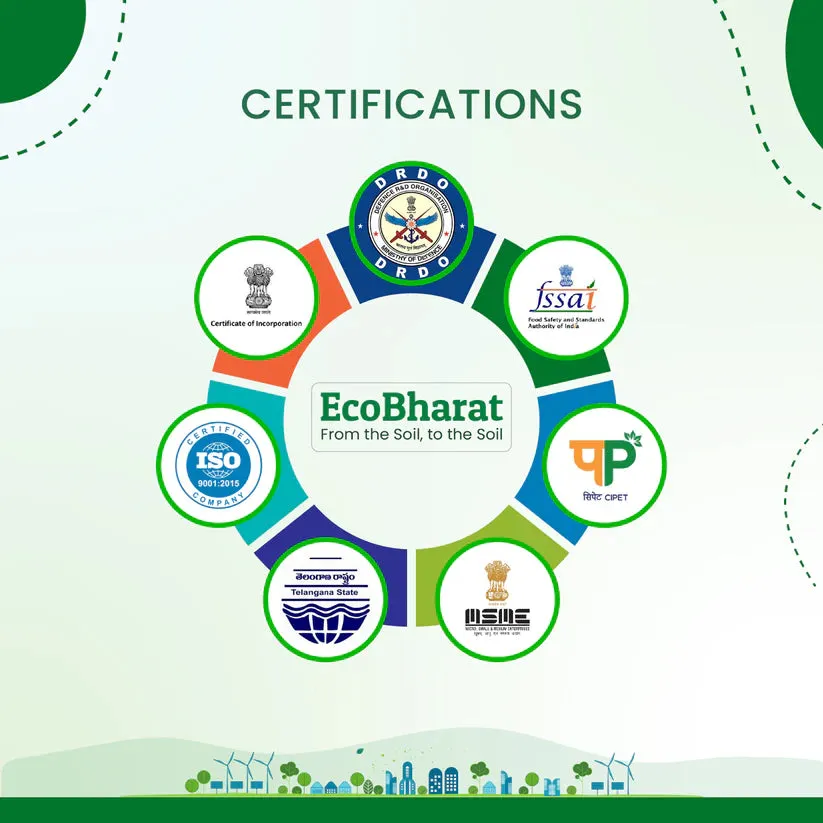 Ecobharat Bio degradable and compostable bags | 30x38 (10 pieces) | Black