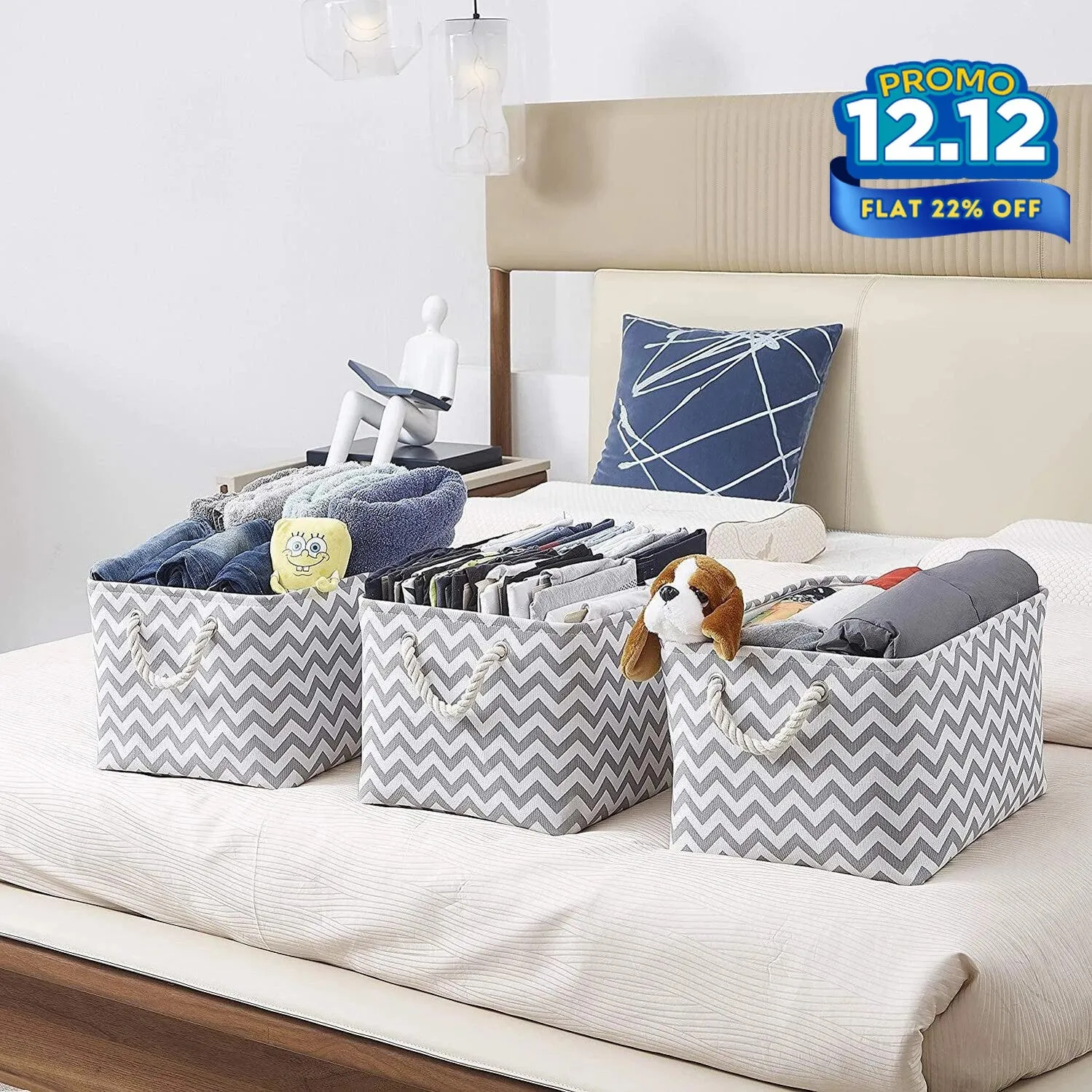 Foldable Fabric Storage Baskets