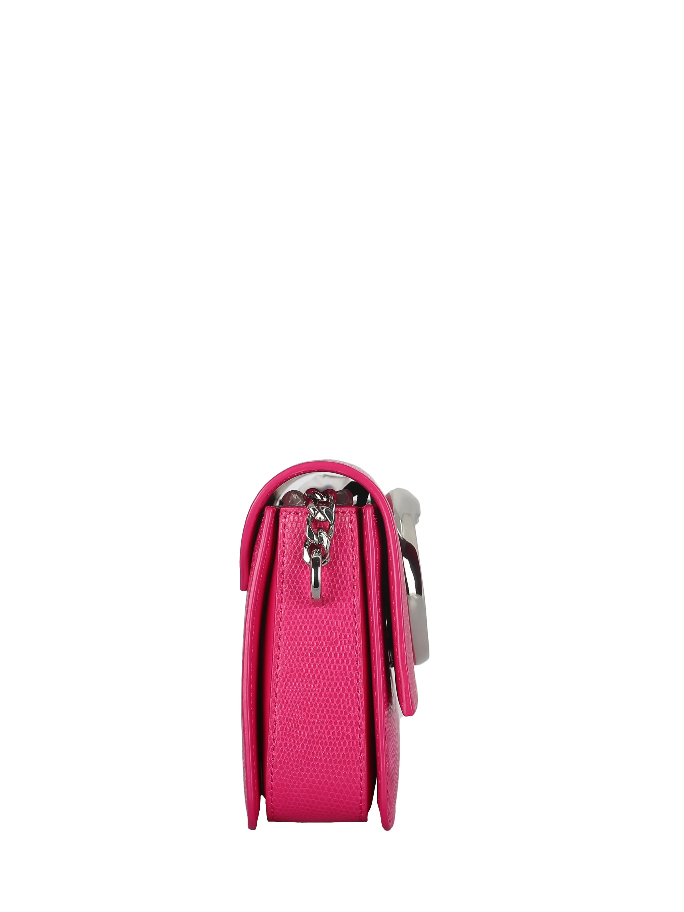 Fuchsia Silver-Toned Signature Bag