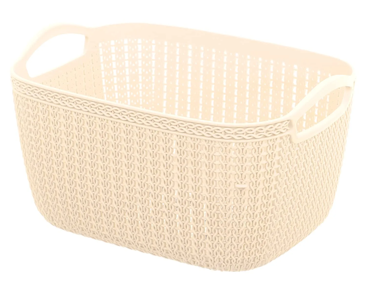 Heart Home Q-5 Multiuses Designer Unbreakable Plastic Storage Basket/Organizer/Bin For Home, Kitchen, Bathroom, Office Use Pack of 3 (Beach)-50HH01617