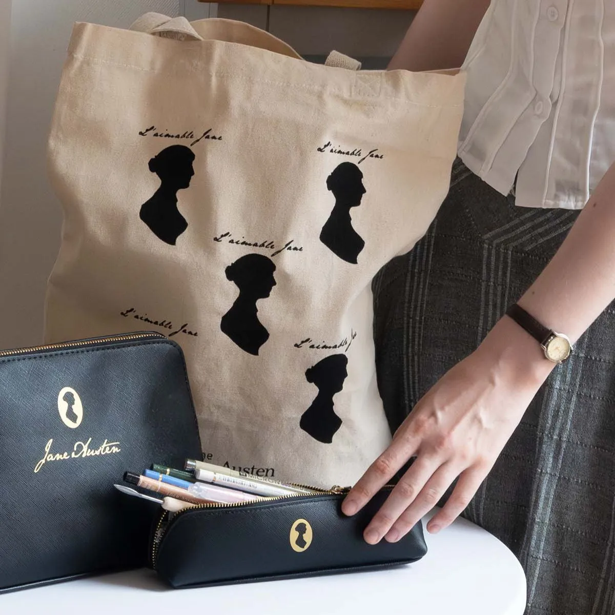 Jane Austen Silhouette Pencil Case