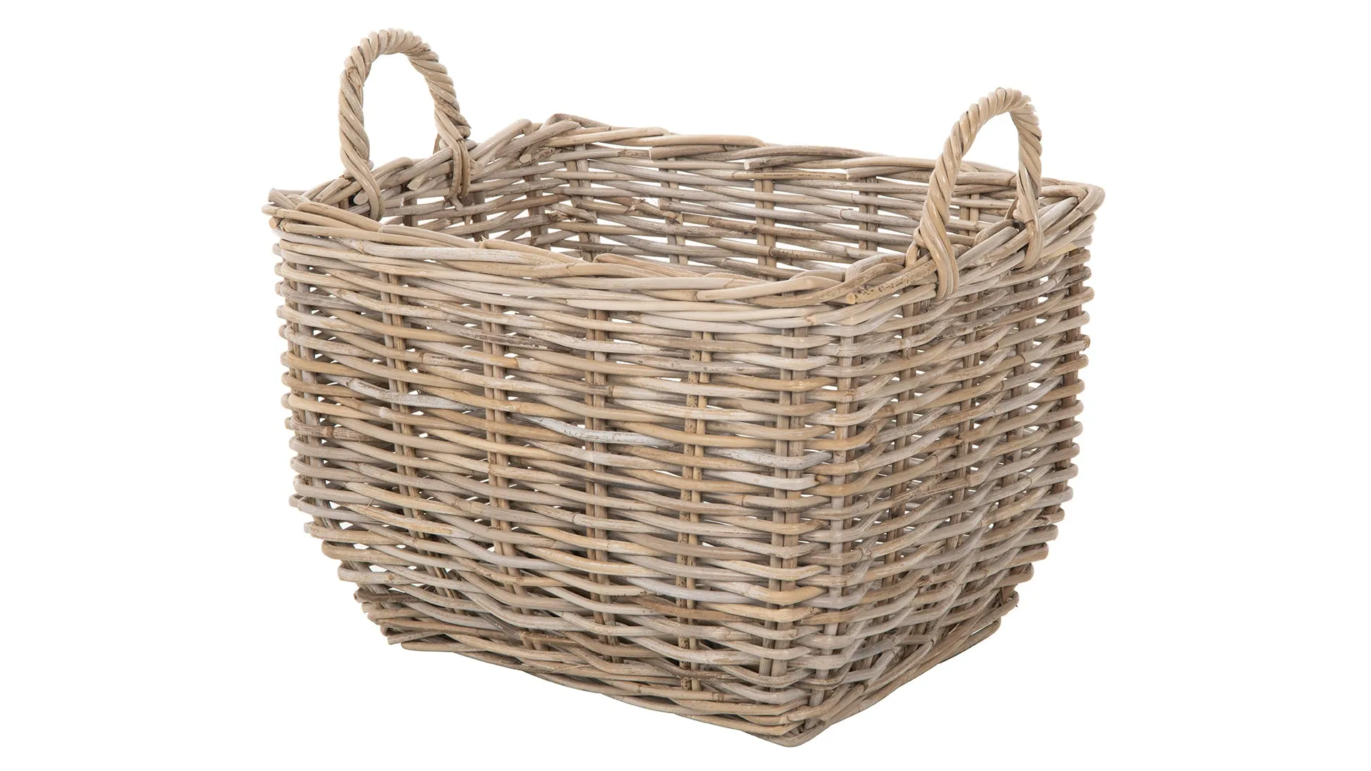 Kobo Rectangular Storage Basket, Large, Gray-Brown