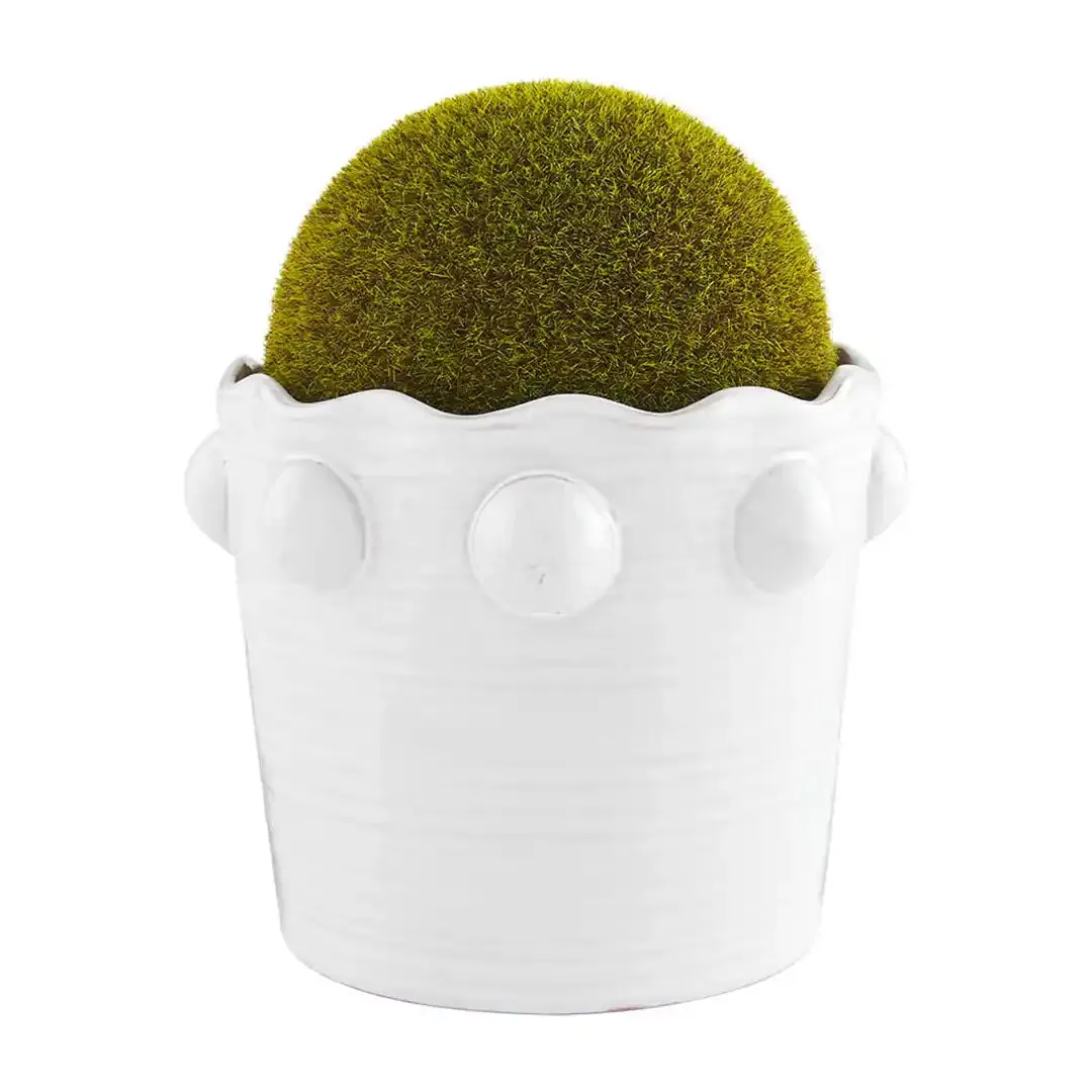 LARGE MOSS BEADED POT