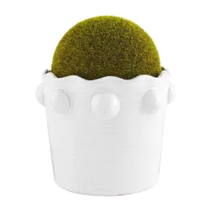 LARGE MOSS BEADED POT