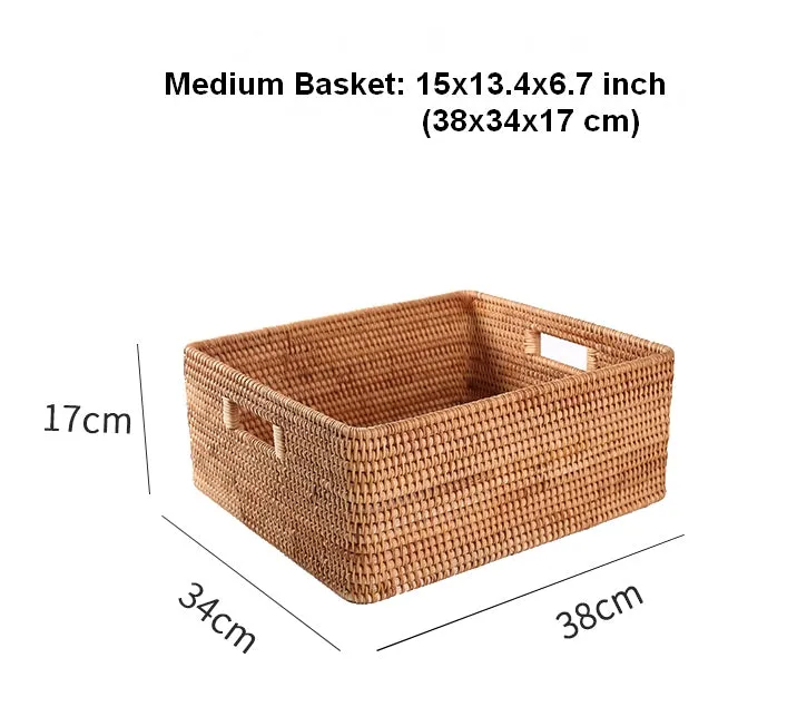 Large Storage Baskets for Bedroom, Storage Baskets for Bathroom, Rectangular Storage Baskets, Storage Baskets for Shelves