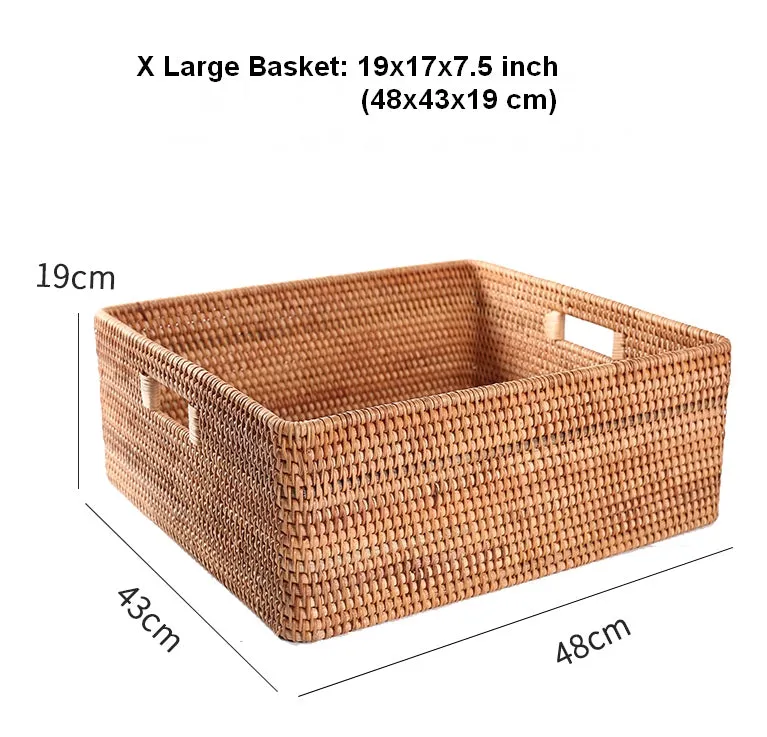 Large Storage Baskets for Bedroom, Storage Baskets for Bathroom, Rectangular Storage Baskets, Storage Baskets for Shelves