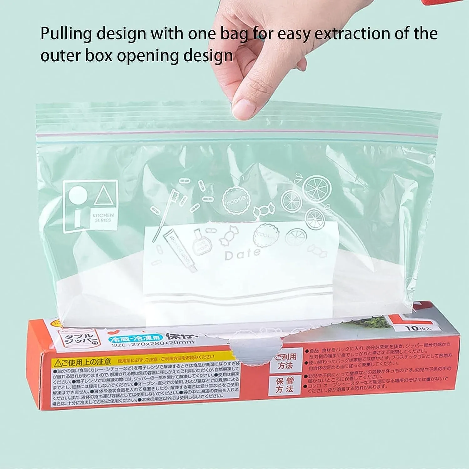 LargeFood Seal Bag | Transparent Fresh Food Bags (10 Pcs Set)