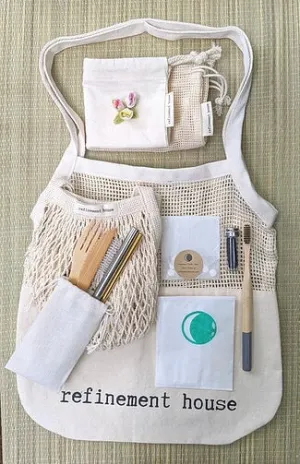 Sustainable Less Waste Sample Kit for Eco-Friendly Home by Refinement House, Plastic-Free and Zero Waste Optimal Home Goods