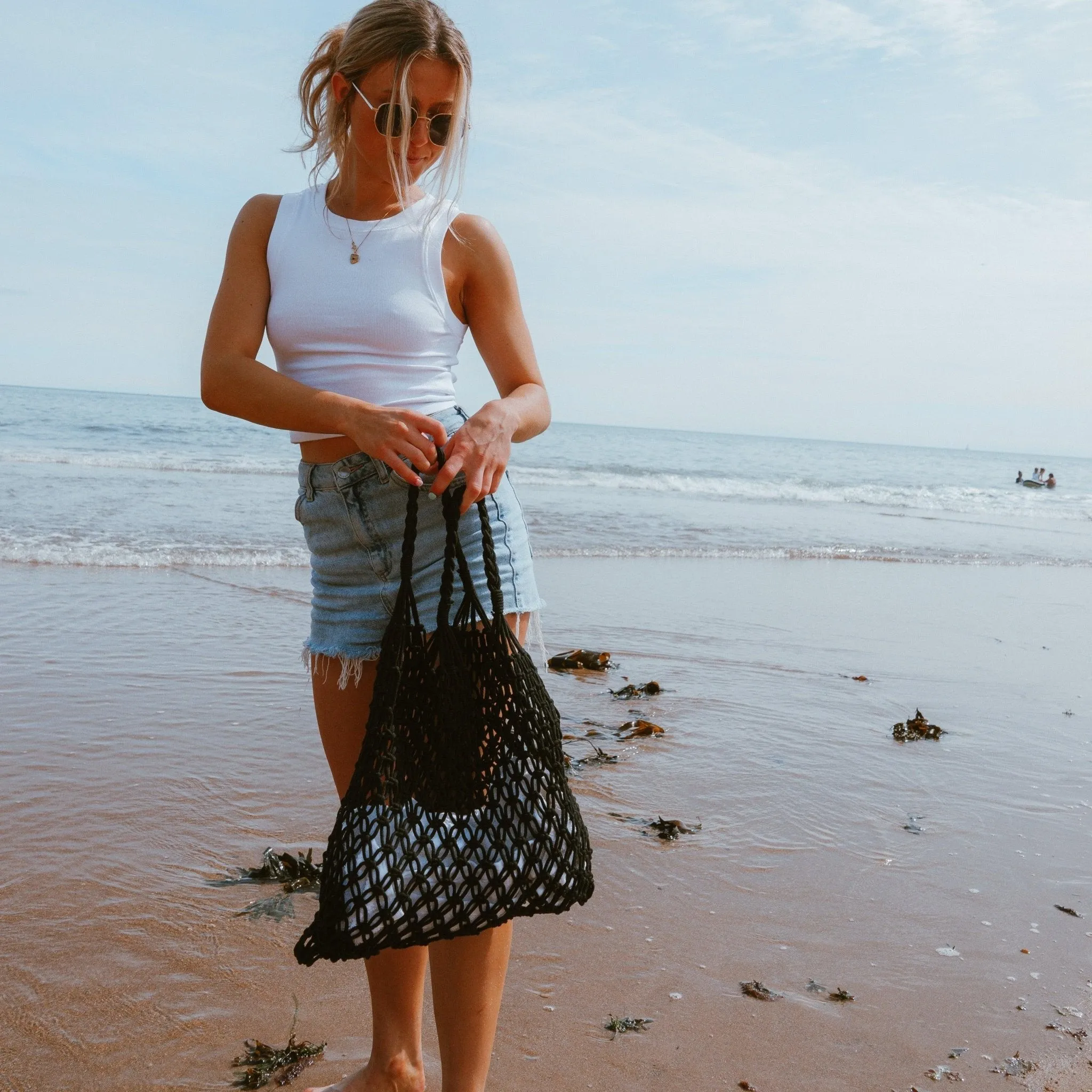 Macrame Tote Bag | Handmade | 100% Cotton Cord