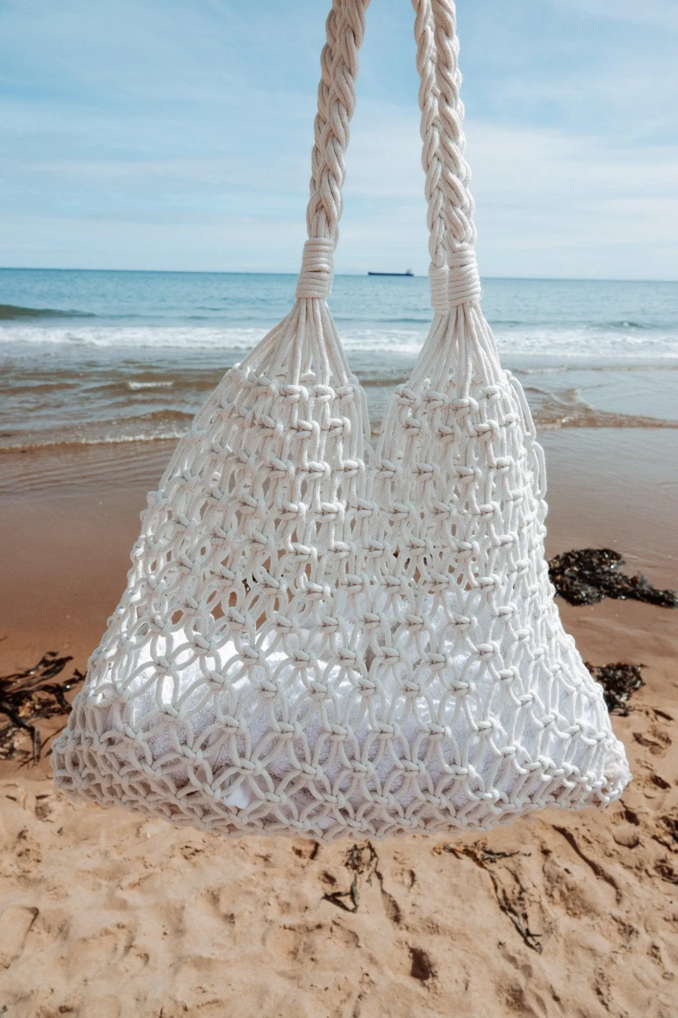 Macrame Tote Bag | Handmade | 100% Cotton Cord