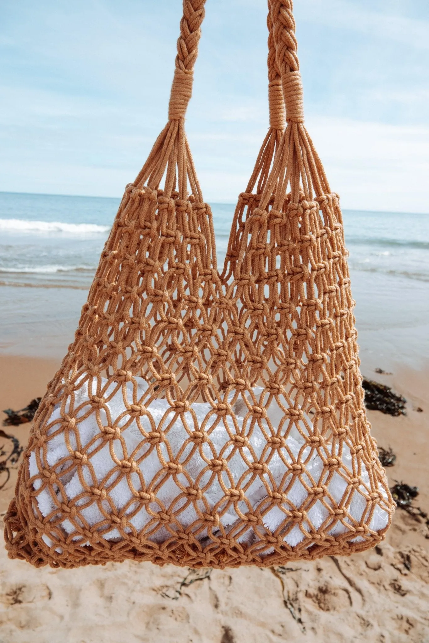 Macrame Tote Bag | Handmade | 100% Cotton Cord