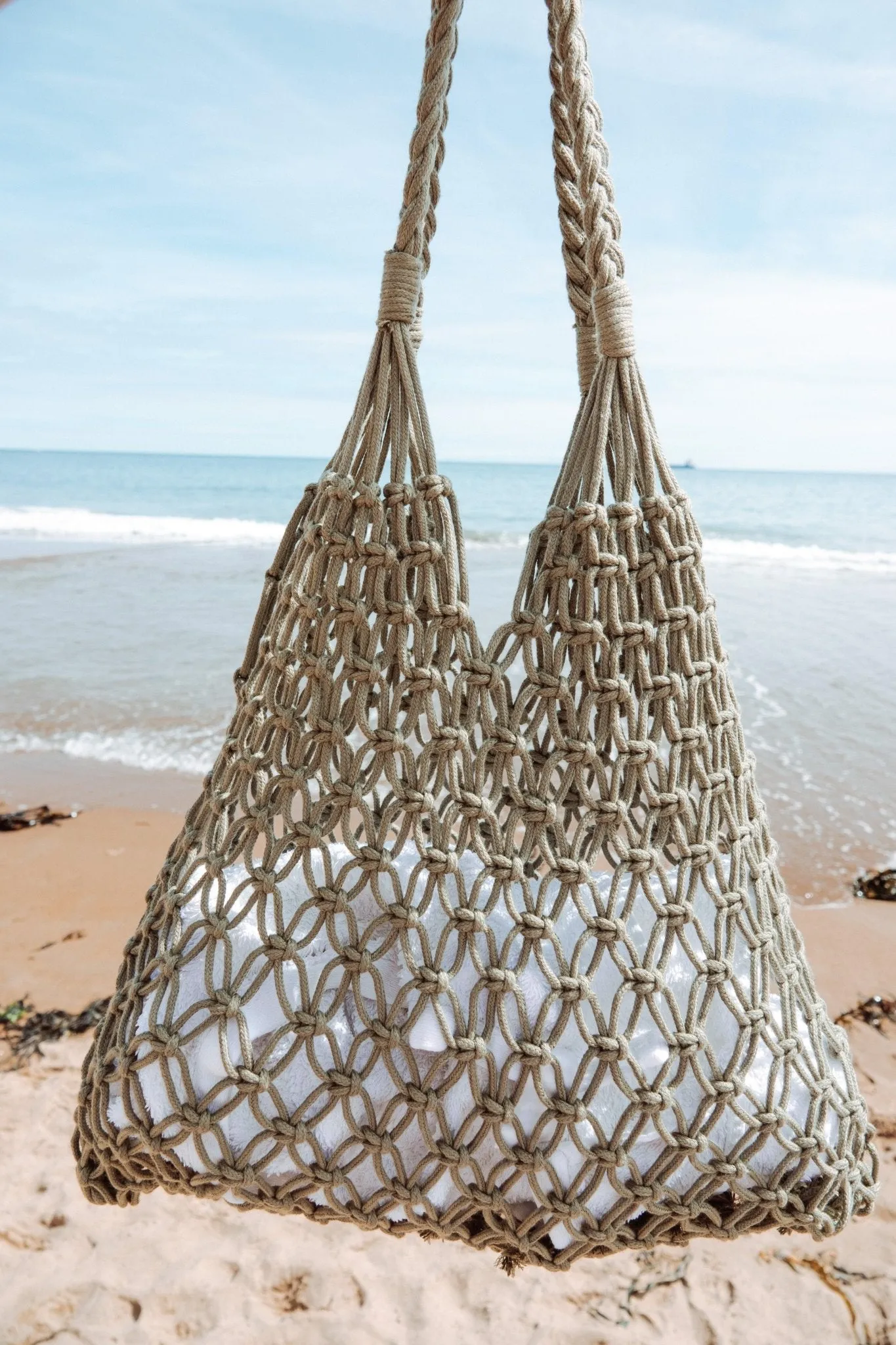 Macrame Tote Bag | Handmade | 100% Cotton Cord