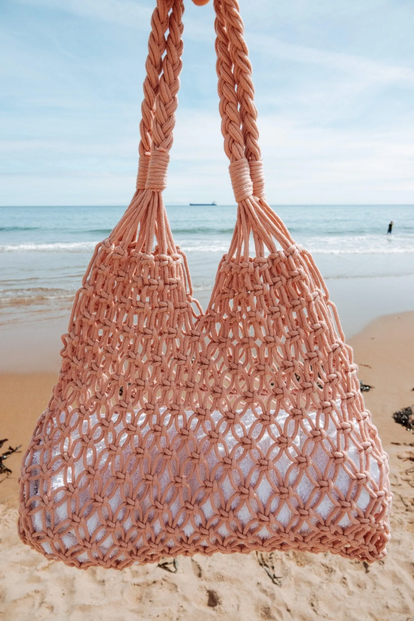 Macrame Tote Bag | Handmade | 100% Cotton Cord
