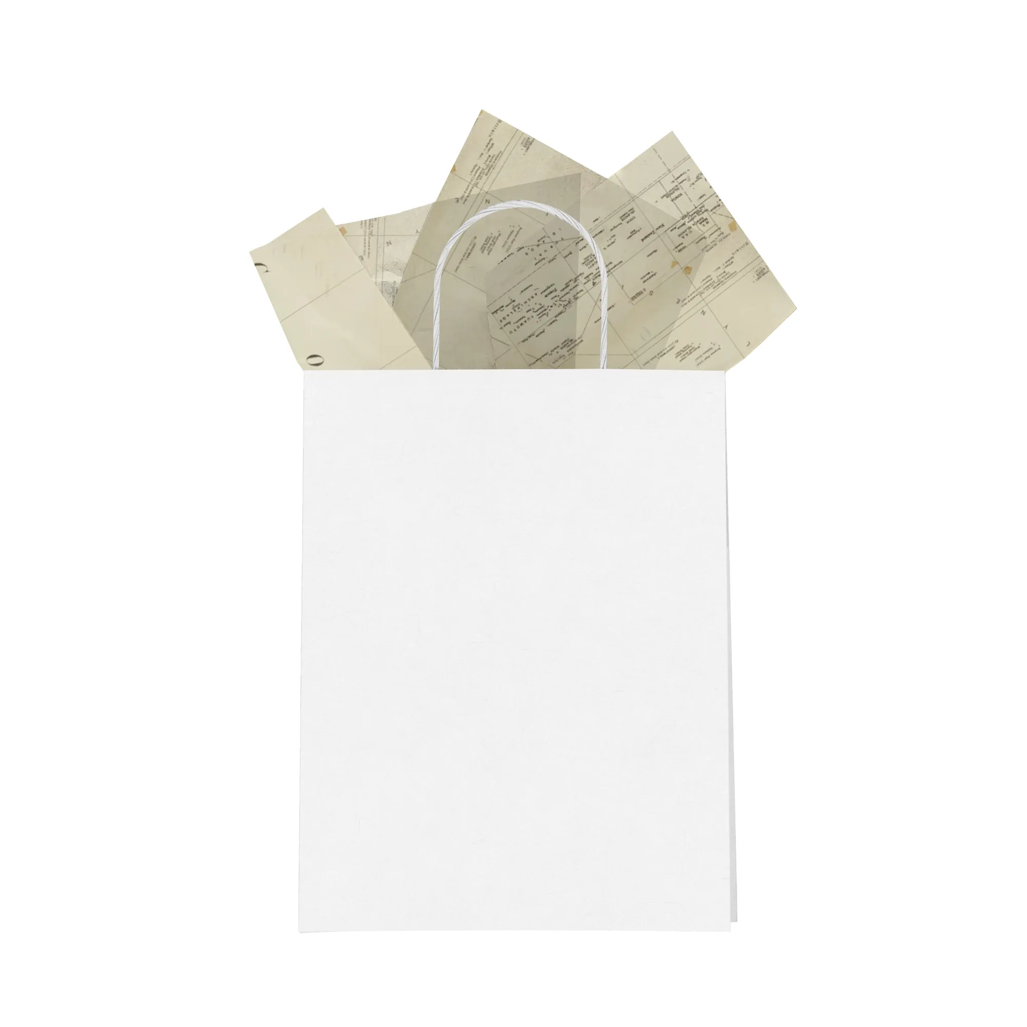 Map Designer Tissue Paper for Gift Bags
