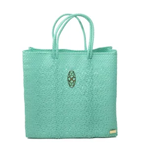 Medium Aqua Green Tote Bag