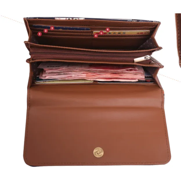 Music Themed Water-resistant Long Wallet - Kittens & Keys Series