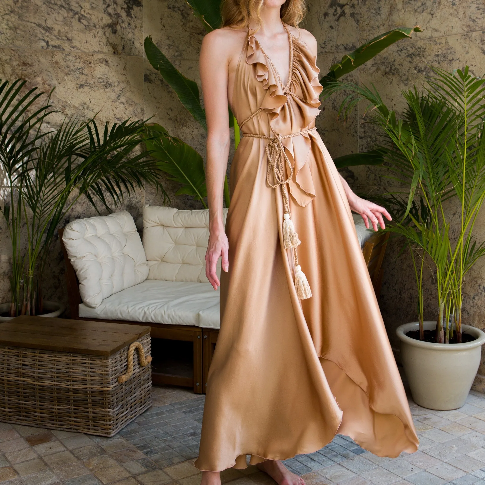 NAF Dress Silk Gold