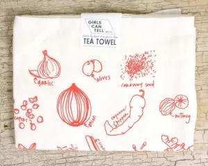 Not Green Herbs Tea Towel by Girls Can Tell