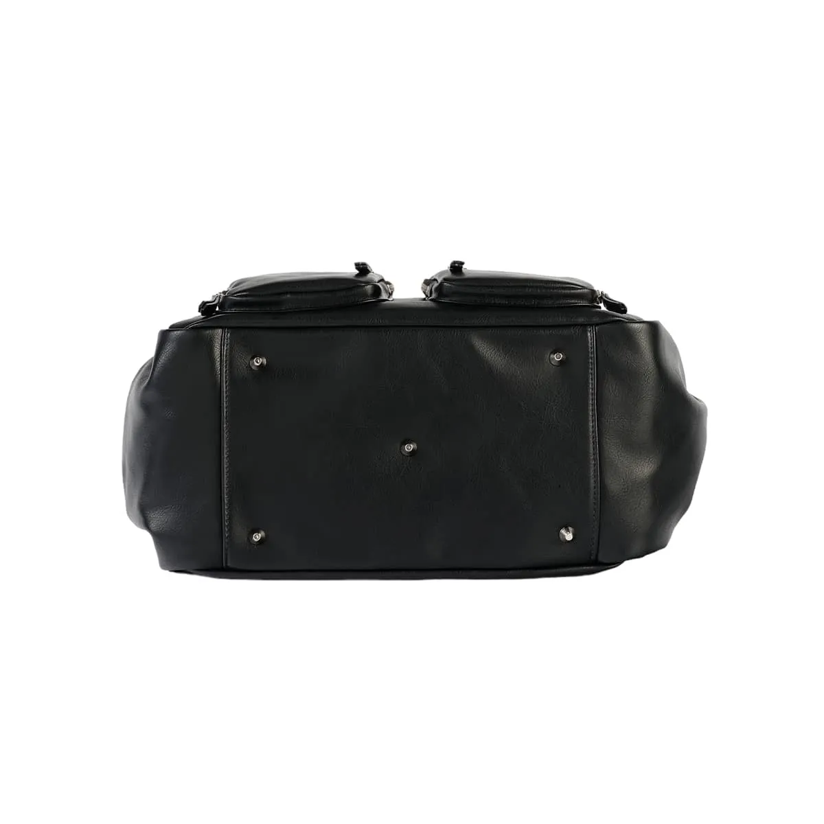 OiOi Vegan Leather Carry All Nappy Bag - Black