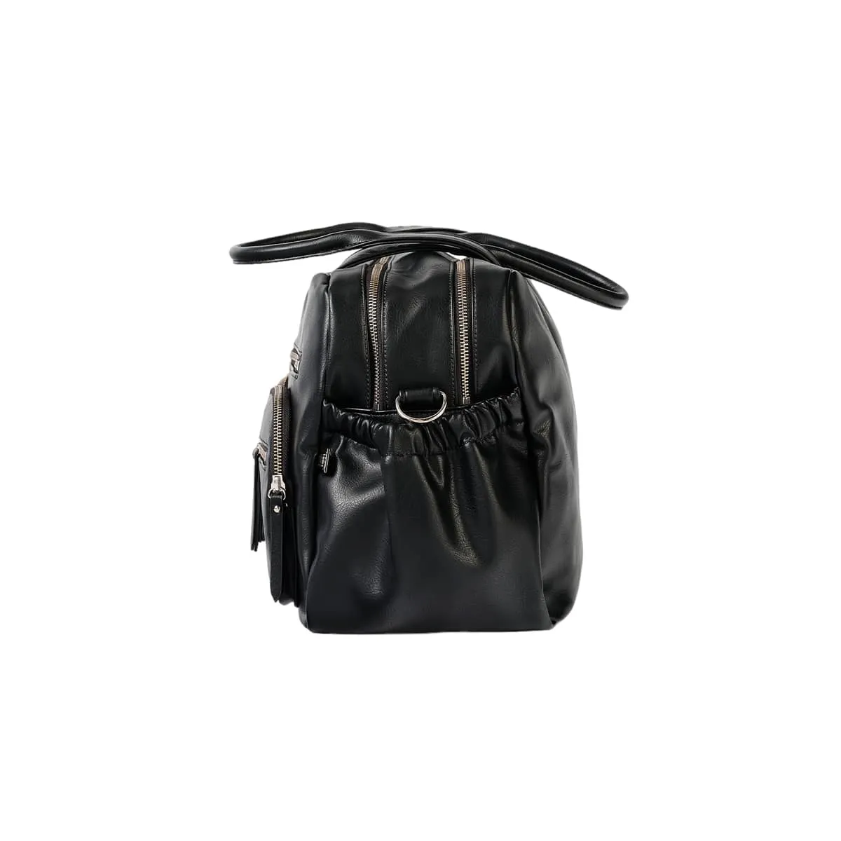 OiOi Vegan Leather Carry All Nappy Bag - Black